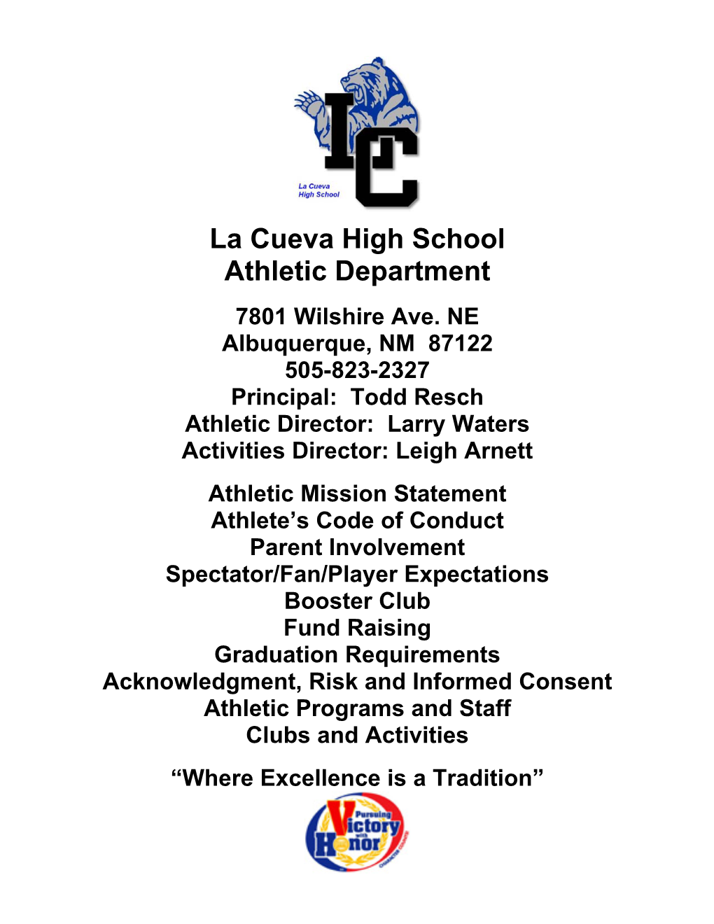 La Cueva High School Athletic Department