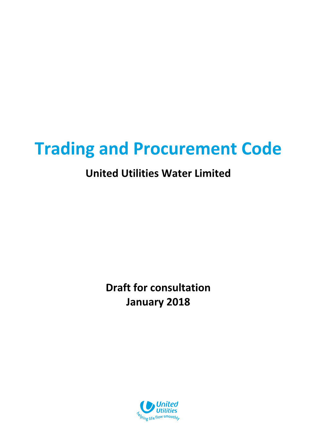 Trading and Procurement Code United Utilities Water Limited