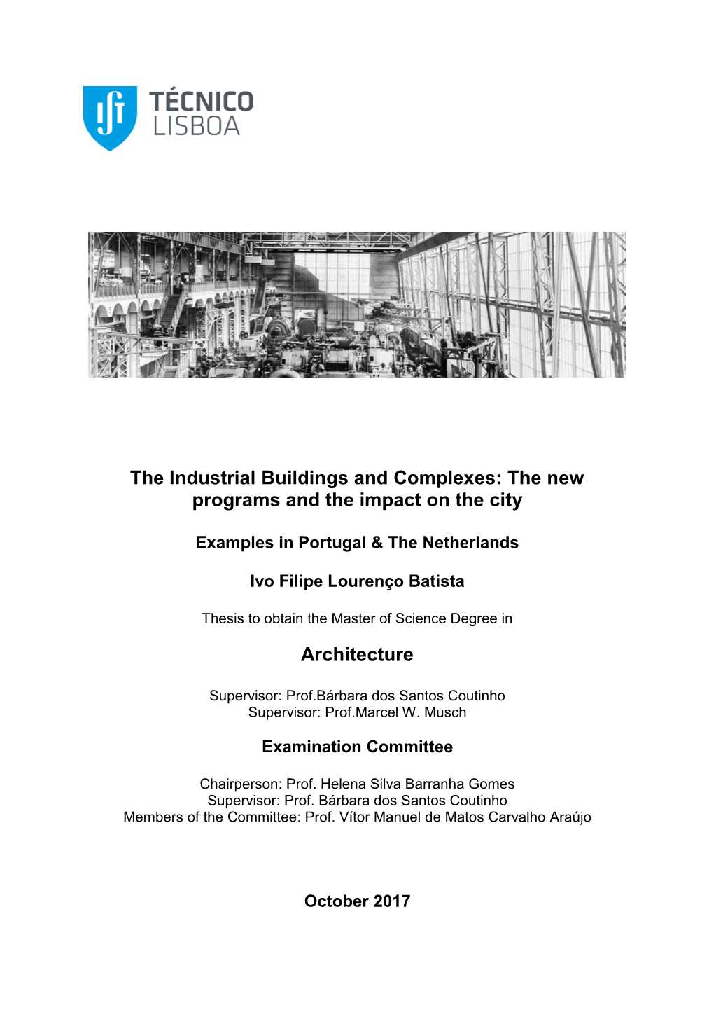 The Industrial Buildings and Complexes: the New Programs and the Impact on the City