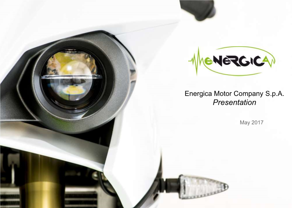 ENERGICA Electric Motorcycle Design & Manufacturing December
