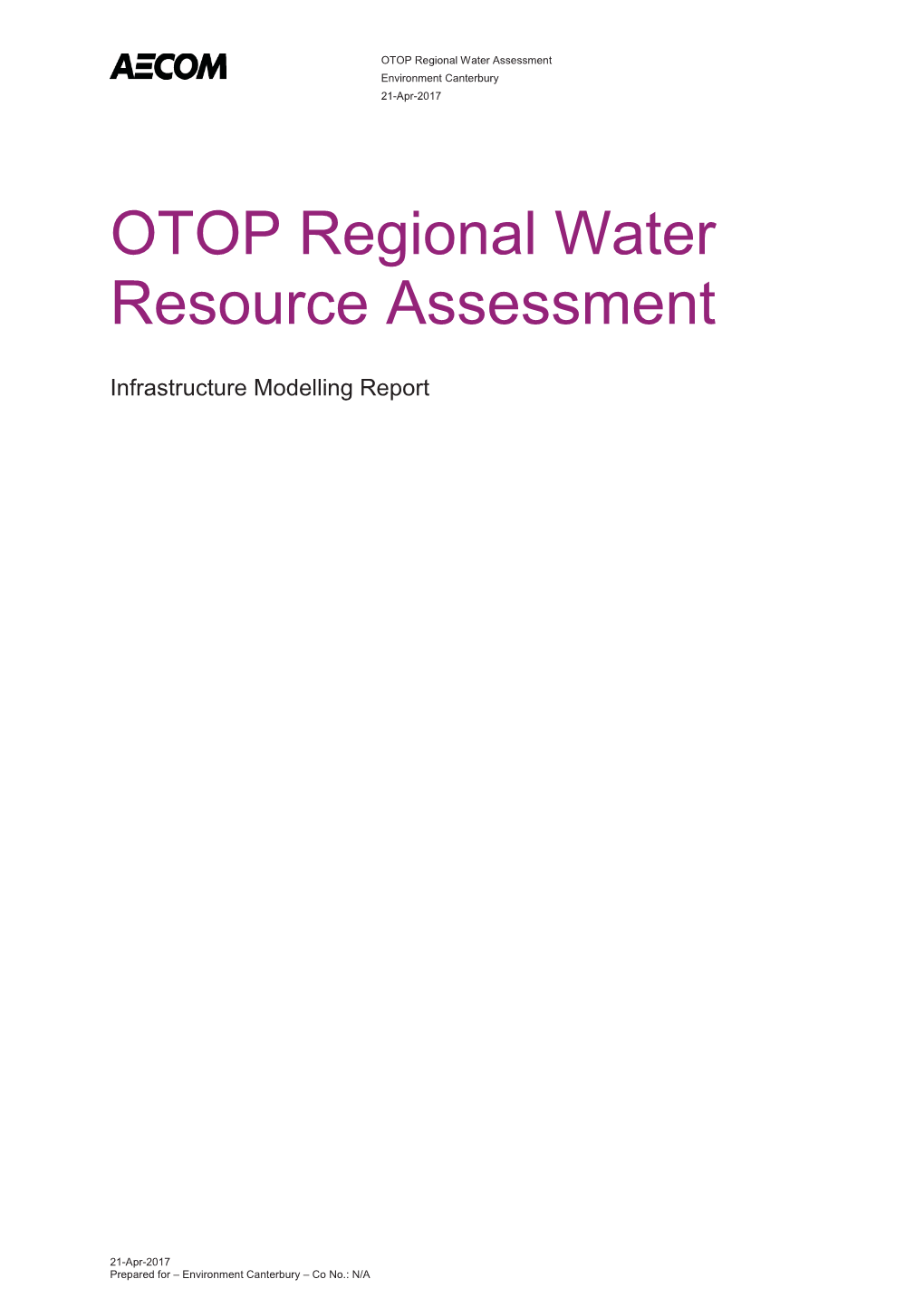 OTOP Regional Water Resource Assessment