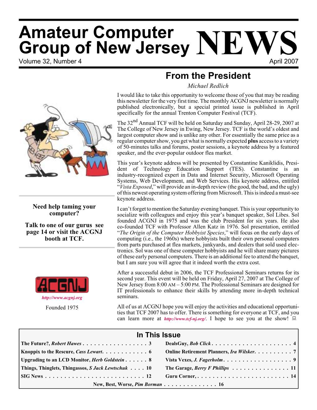 Amateur Computer Group of New Jersey NEWS