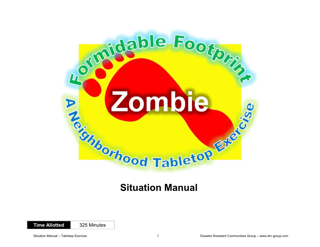 Situation Manual Tabletop Exercise 1 Disaster Resistant Communities Group