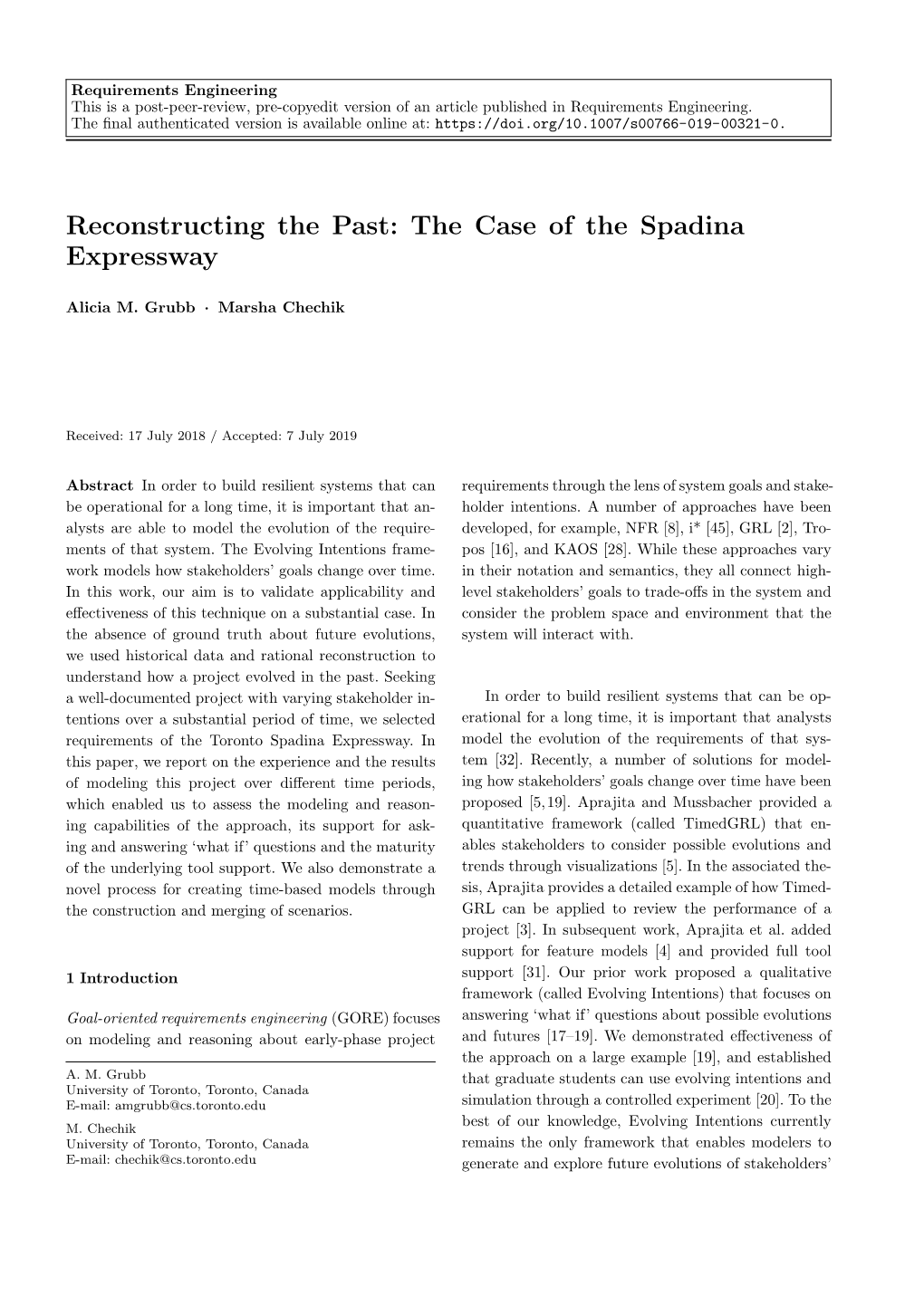 The Case of the Spadina Expressway