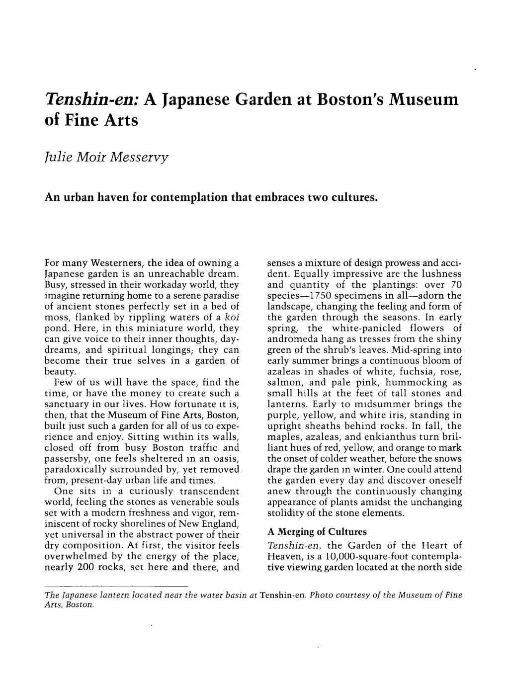 Tenshin-En: a Japanese Garden at Boston's Museum of Fine Arts