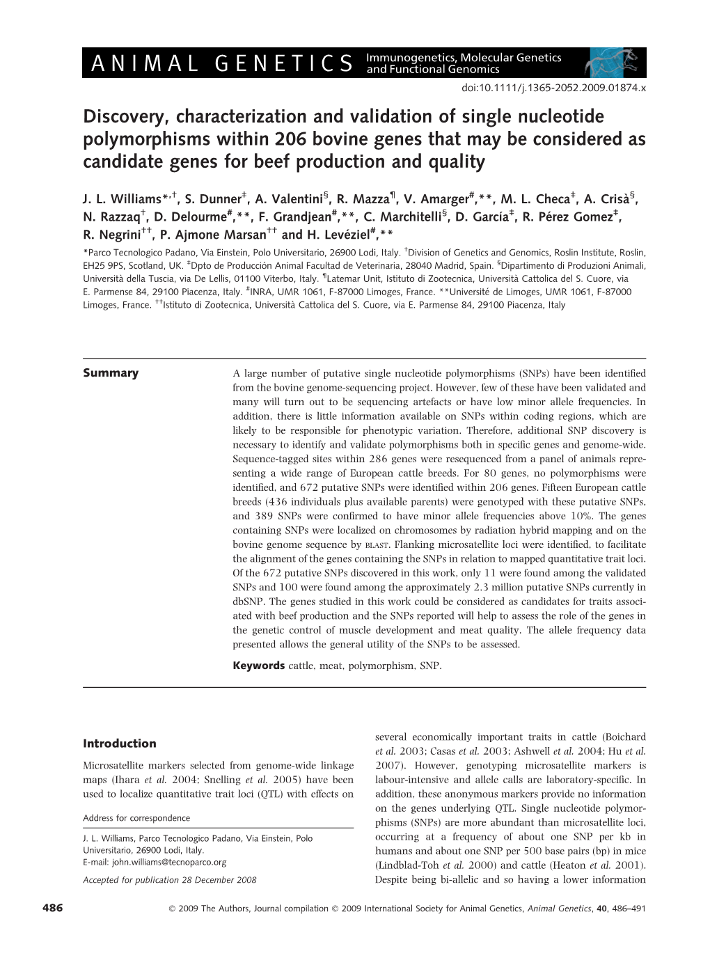 Discovery, Characterization and Validation of Single Nucleotide