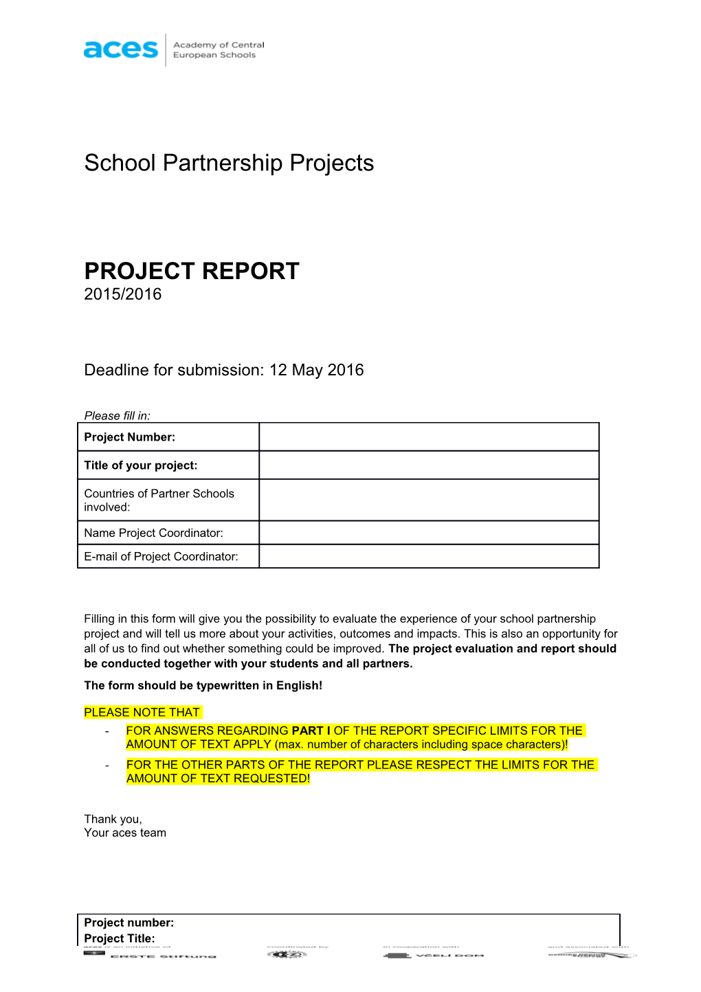 School Partnership Projects