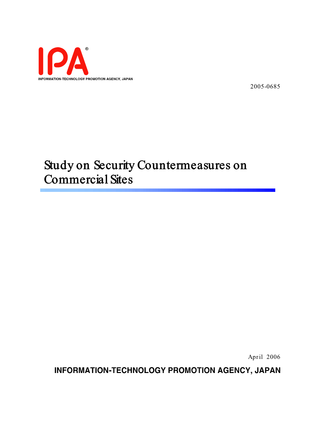 Study on Security Countermeasures on Commercial Sites