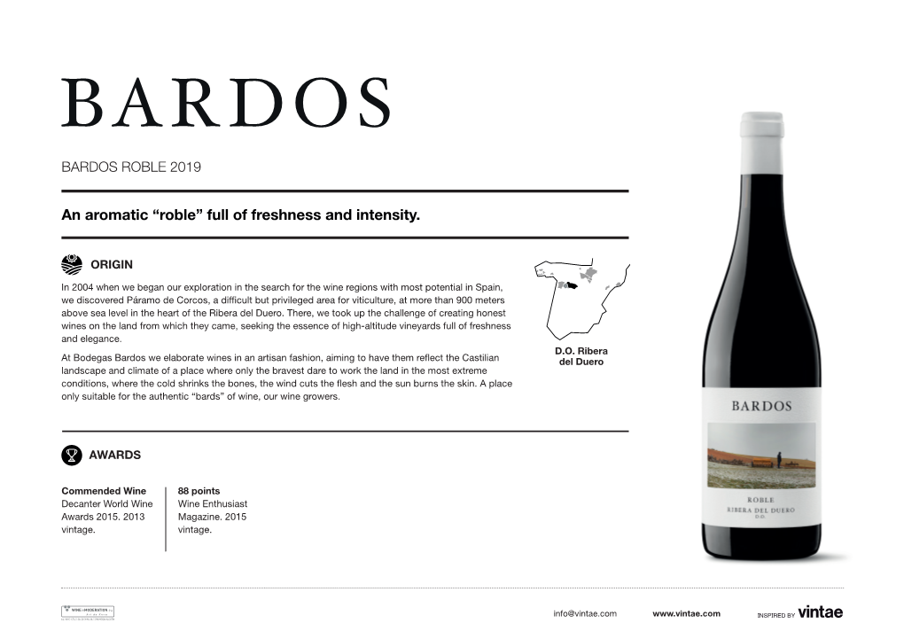 An Aromatic “Roble” Full of Freshness and Intensity