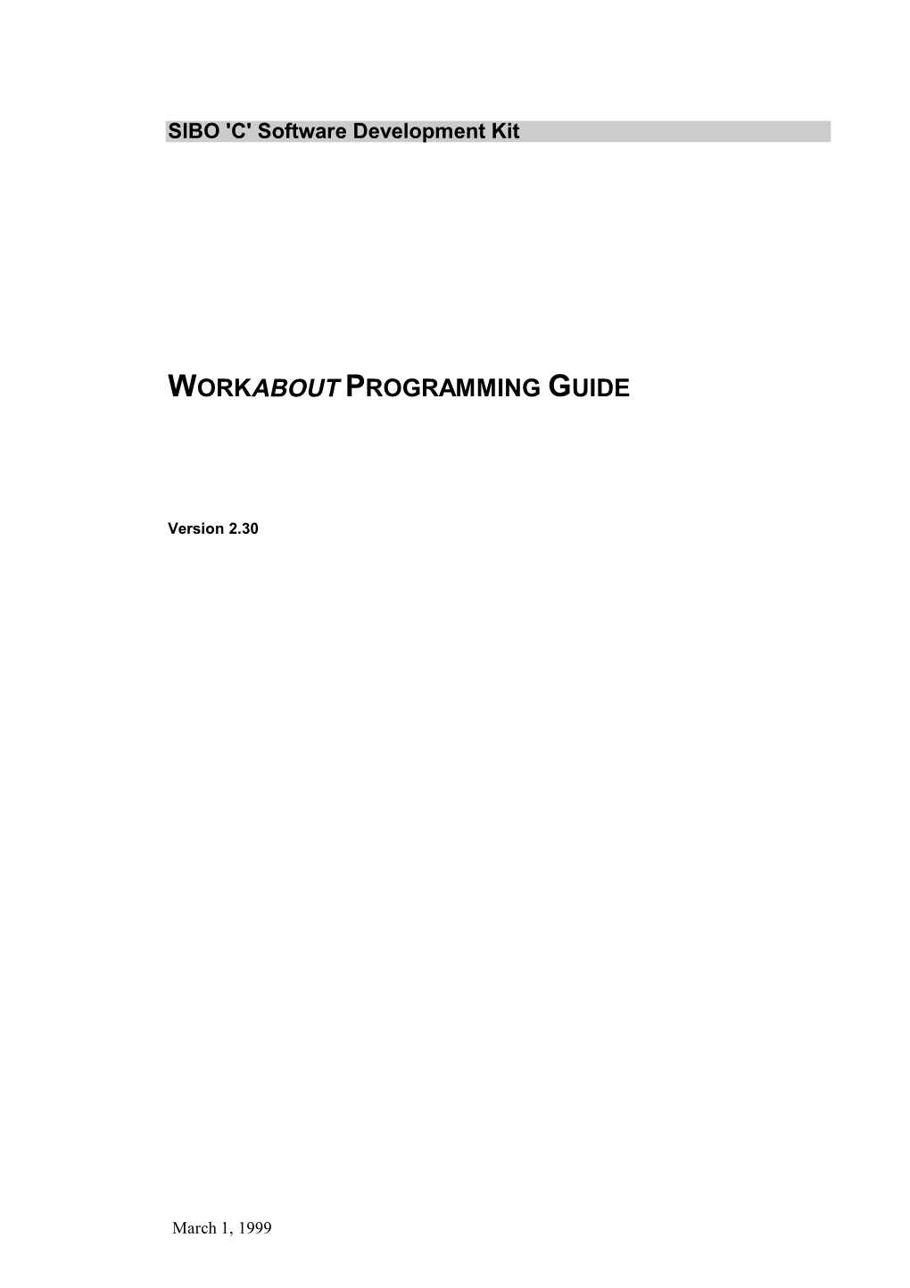 Workabout Programming Guide