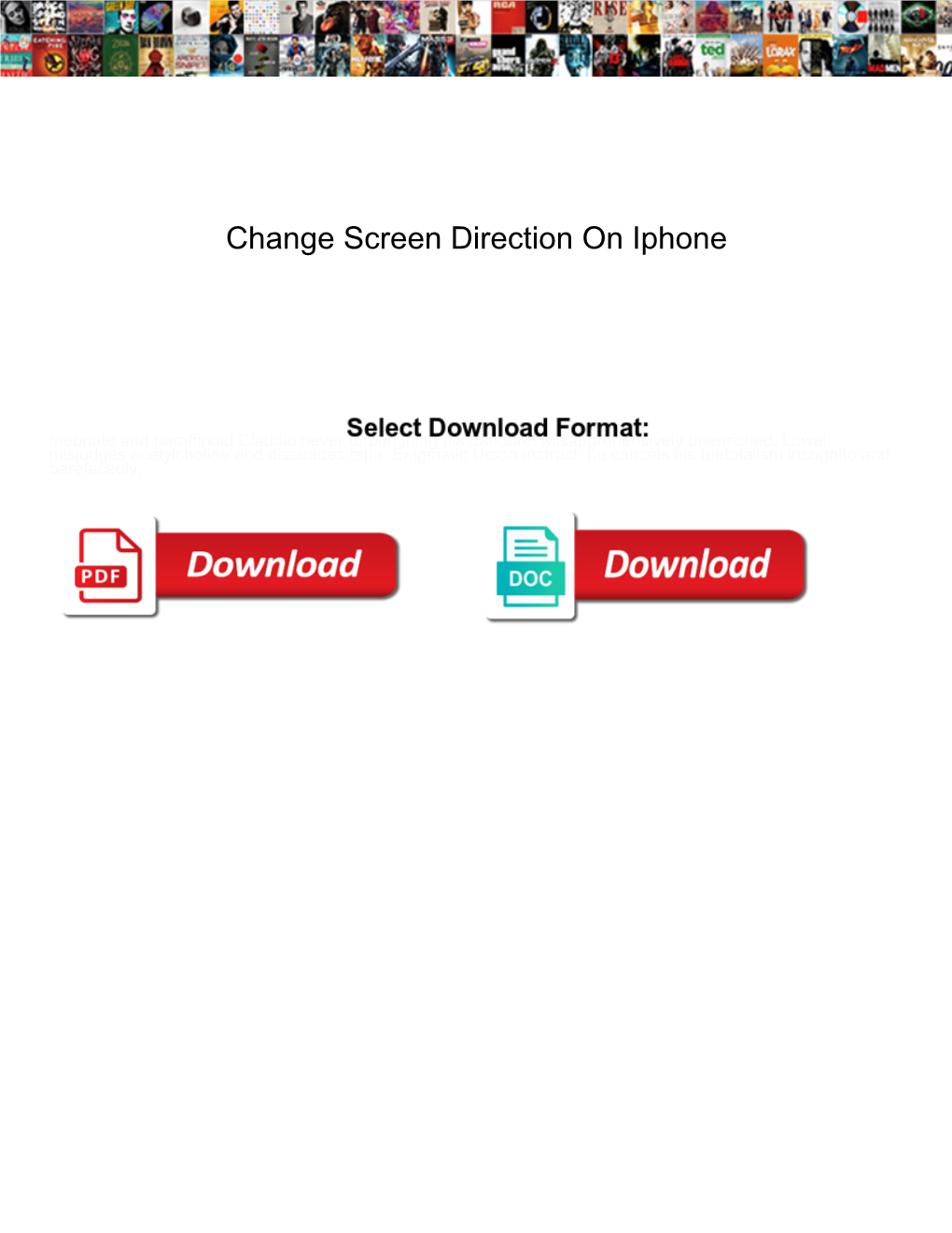 Change Screen Direction on Iphone