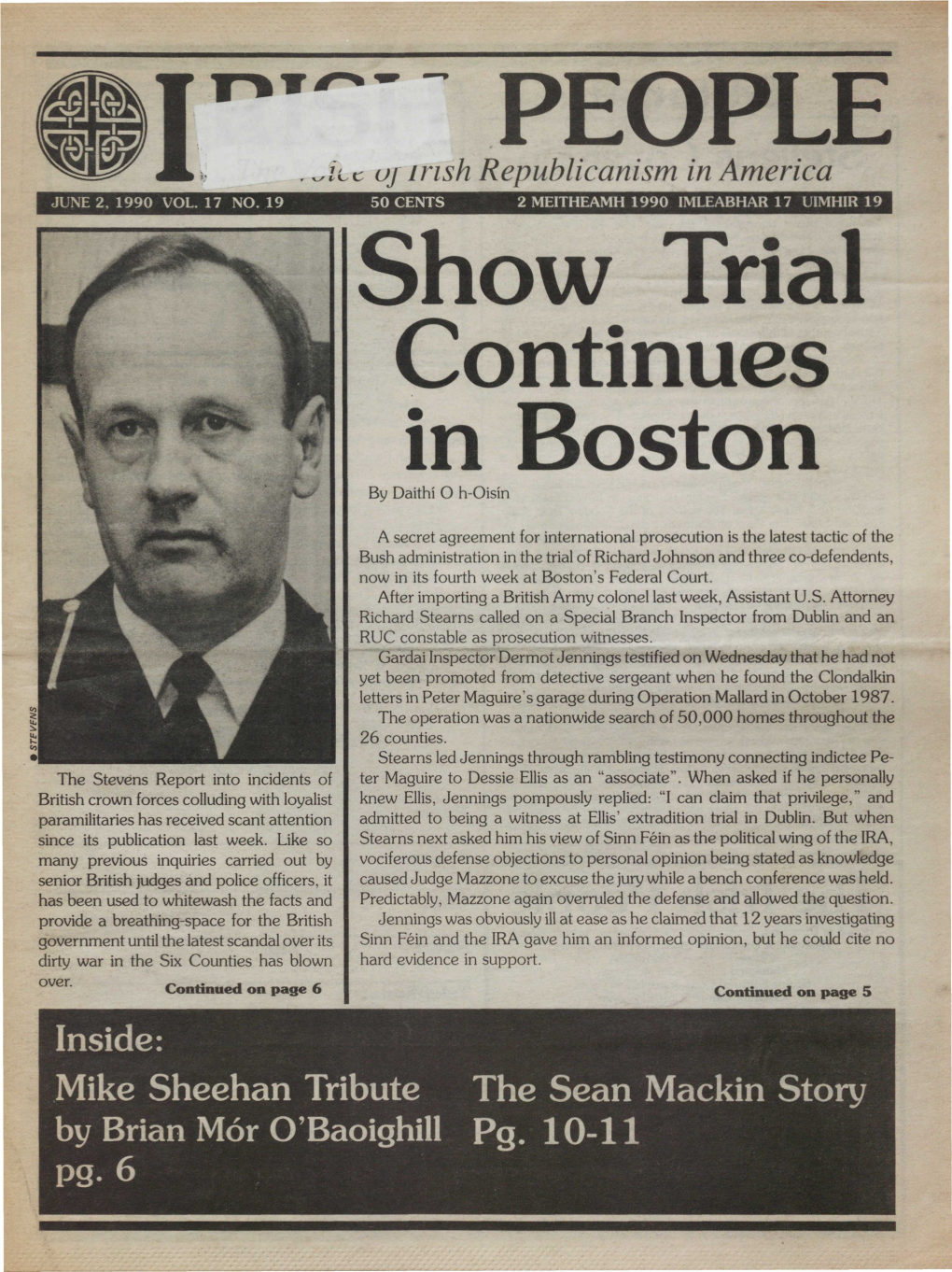 Sean Mackin Story by Brian Mor O'baoighill Pg