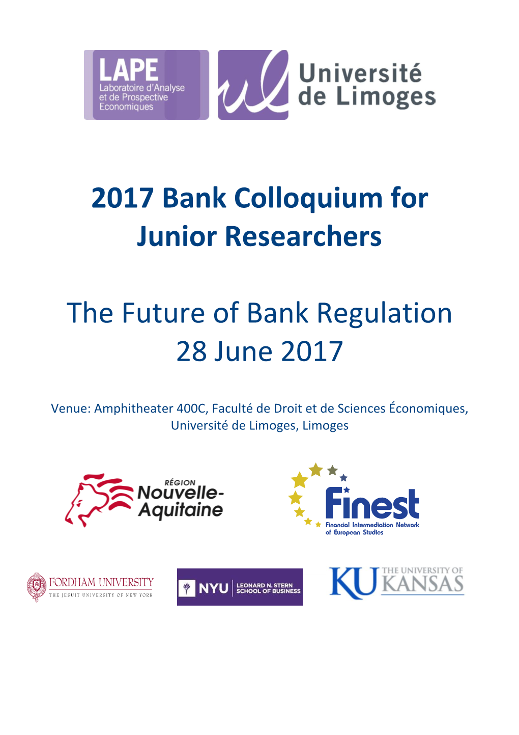 2017 Bank Colloquium Program