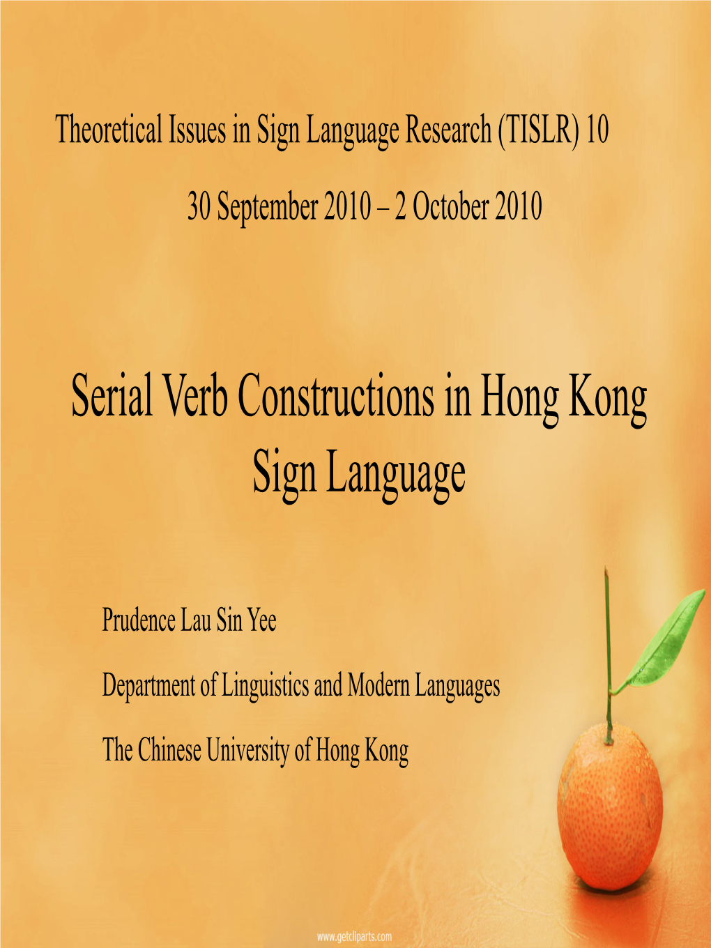 Serial Verb Constructions in Hong Kong Sign Language