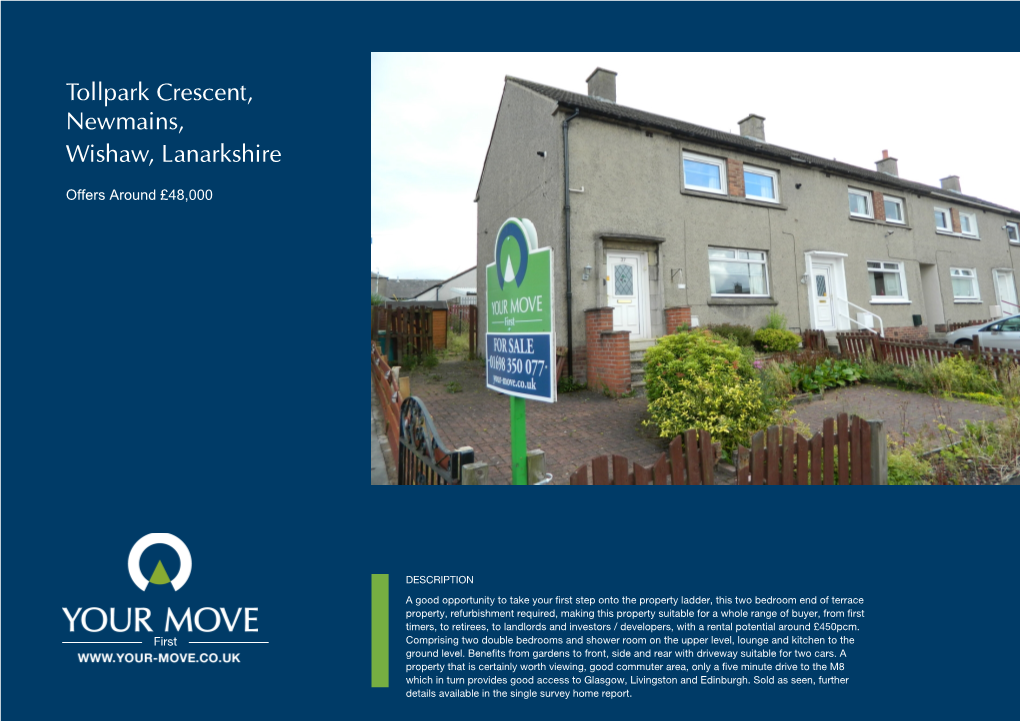 Tollpark Crescent, Newmains, Wishaw, Lanarkshire