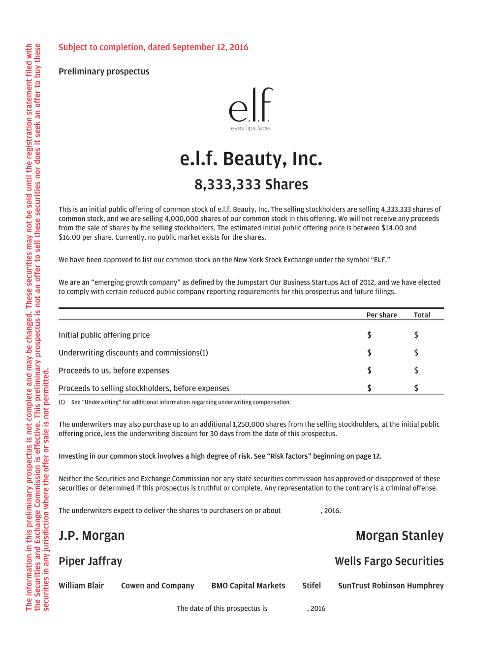 Elf Beauty, Inc