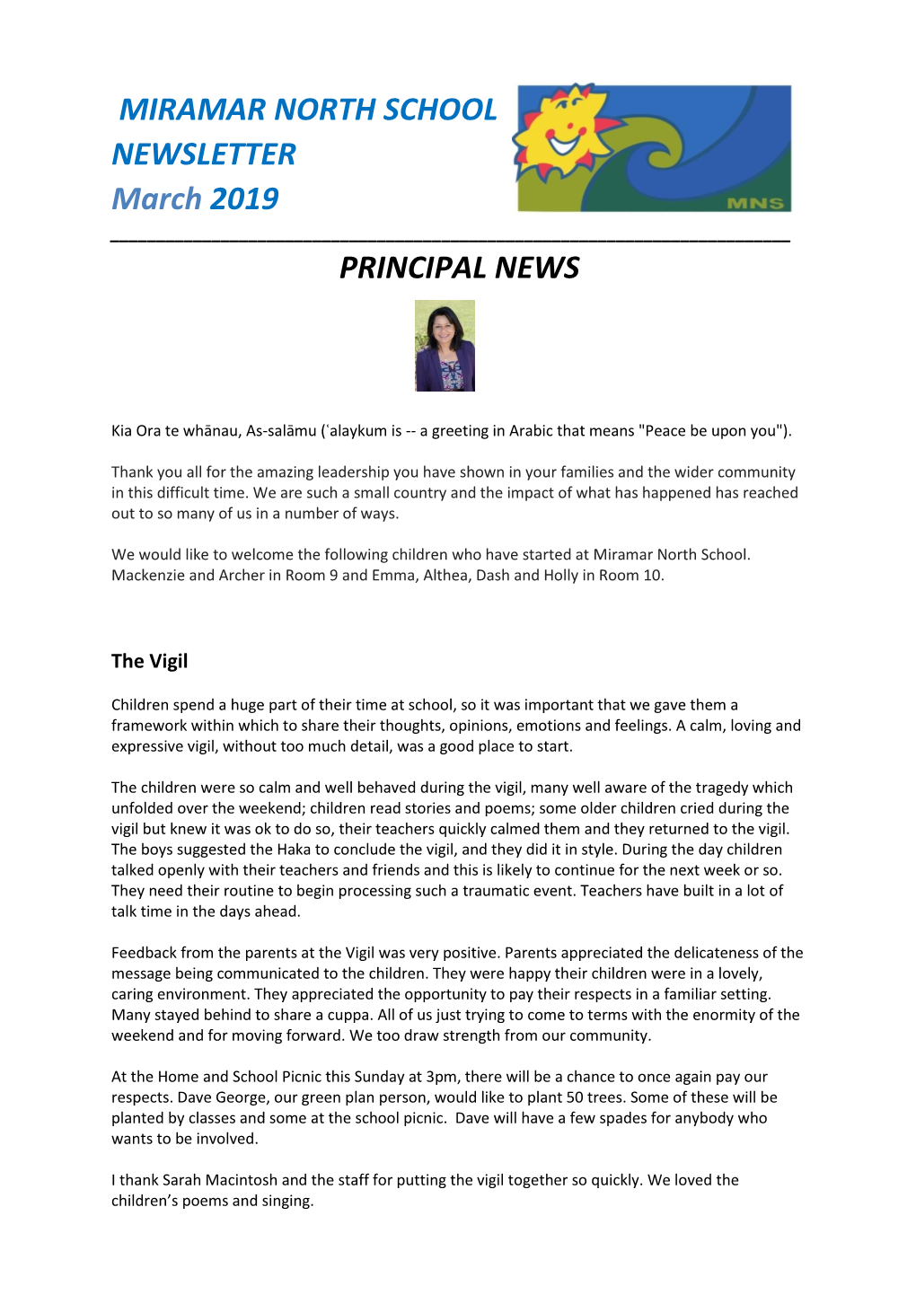 MIRAMAR NORTH SCHOOL NEWSLETTER March 2019