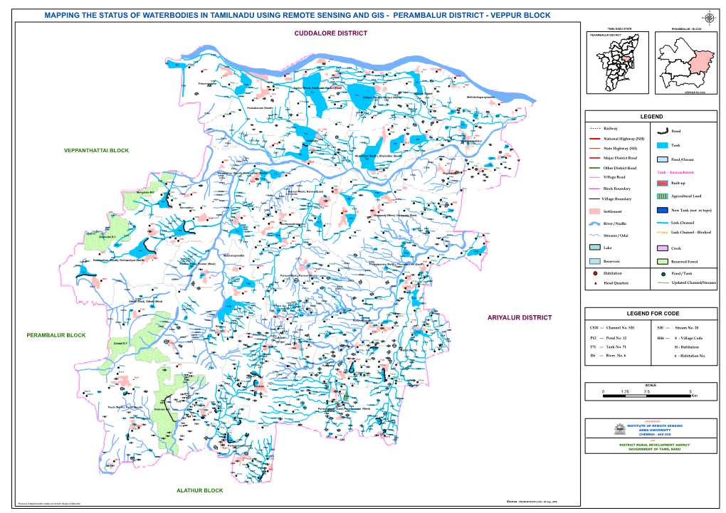 Perambalur District - Veppur Block Μ Tamilnadu State Perambalur - Block Cuddalore District Perambalur District