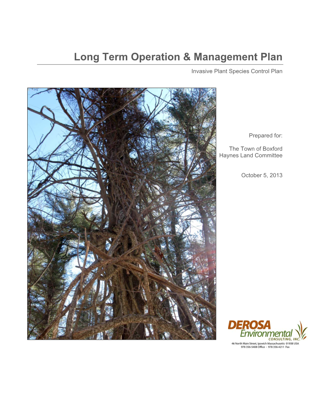 Long Term Operation & Management Plan