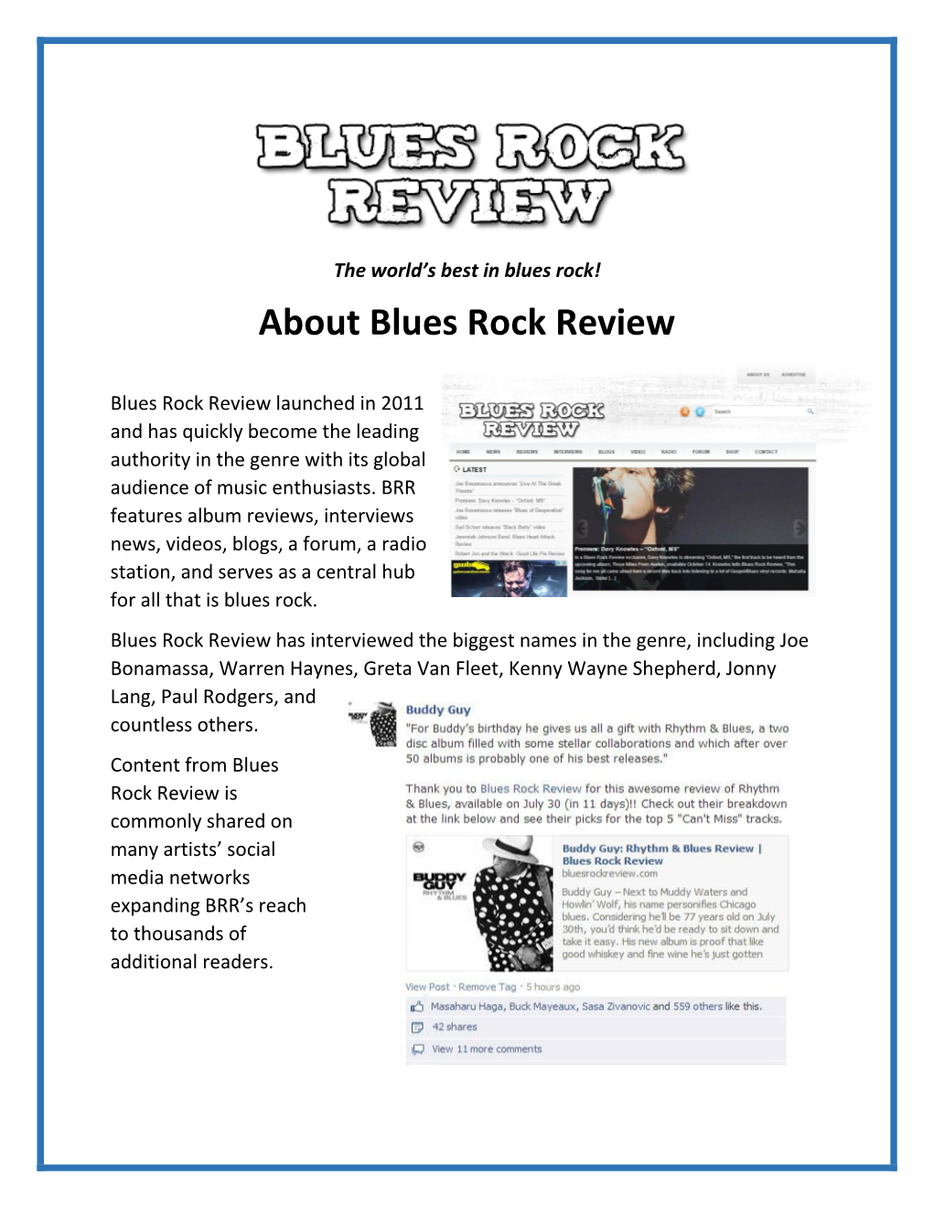 About Blues Rock Review