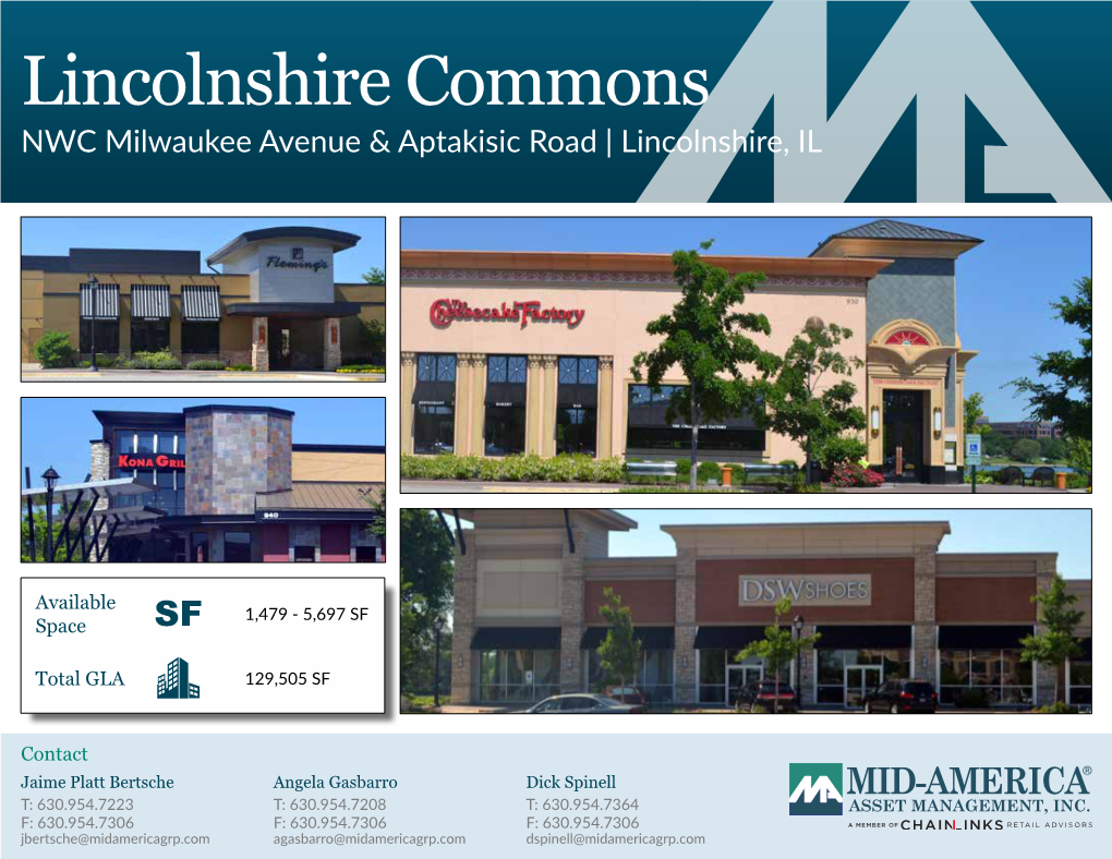 Lincolnshire Commons NWC Milwaukee Avenue & Aptakisic Road | Lincolnshire, IL