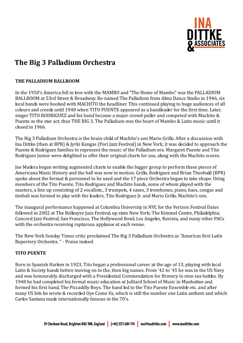The Big 3 Palladium Orchestra
