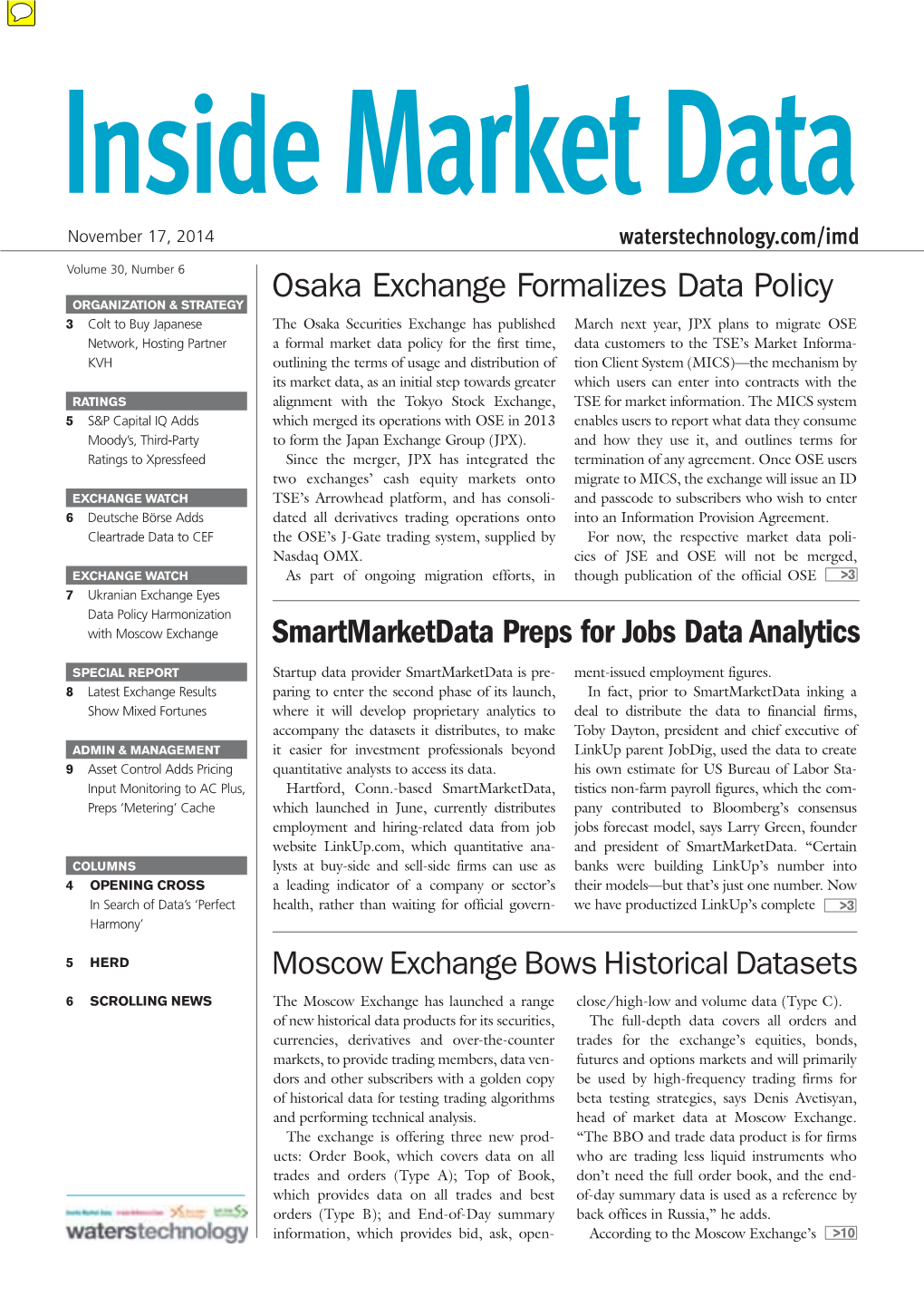 Smartmarketdata Preps for Jobs Data Analytics Osaka Exchange