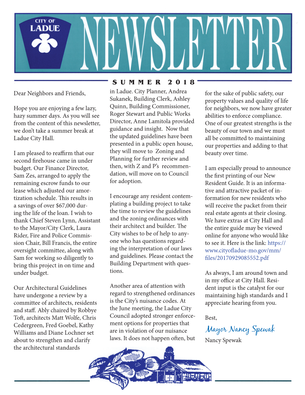 Summer 2018 Newsletter