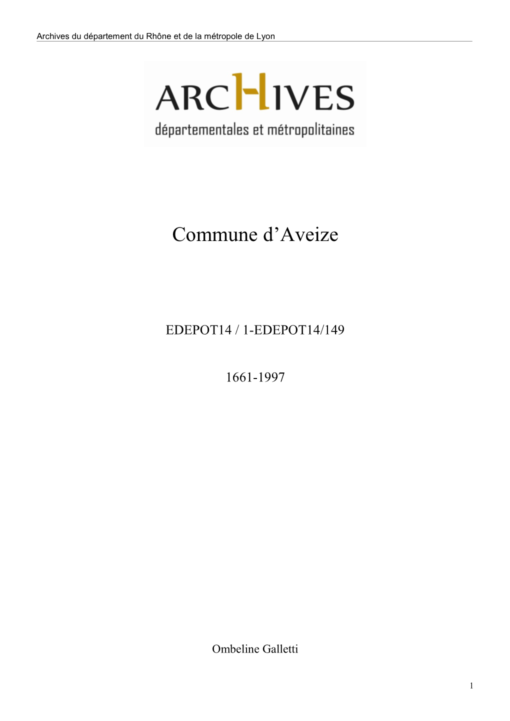 Commune D'aveize