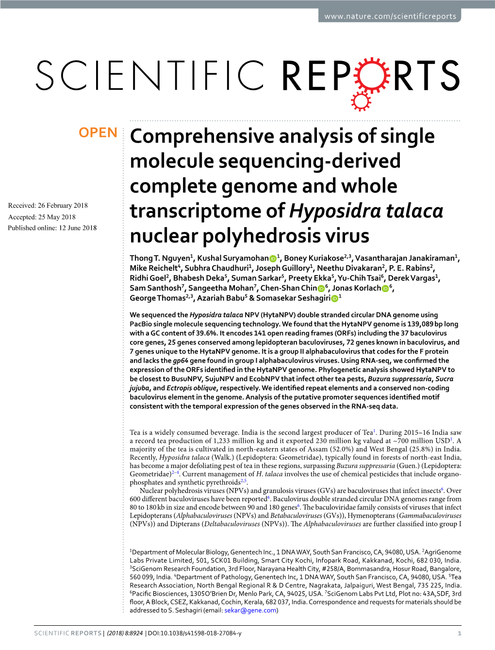 Comprehensive Analysis of Single Molecule Sequencing-Derived