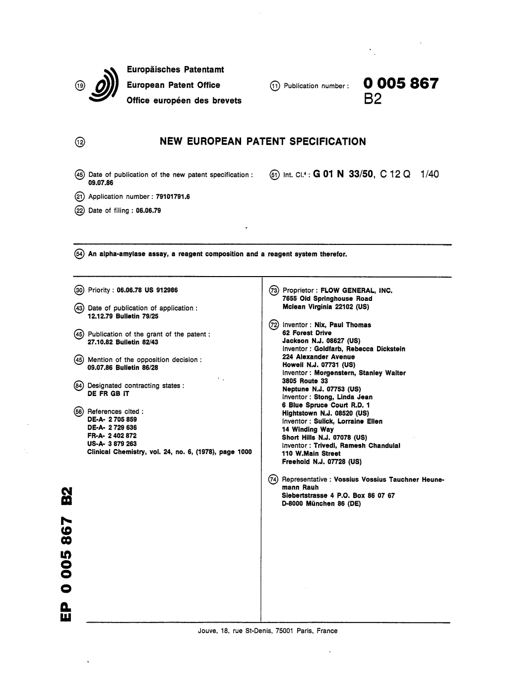 An Alpha-Amylase Assay, a Reagent Composition and a Reagent System Therefor