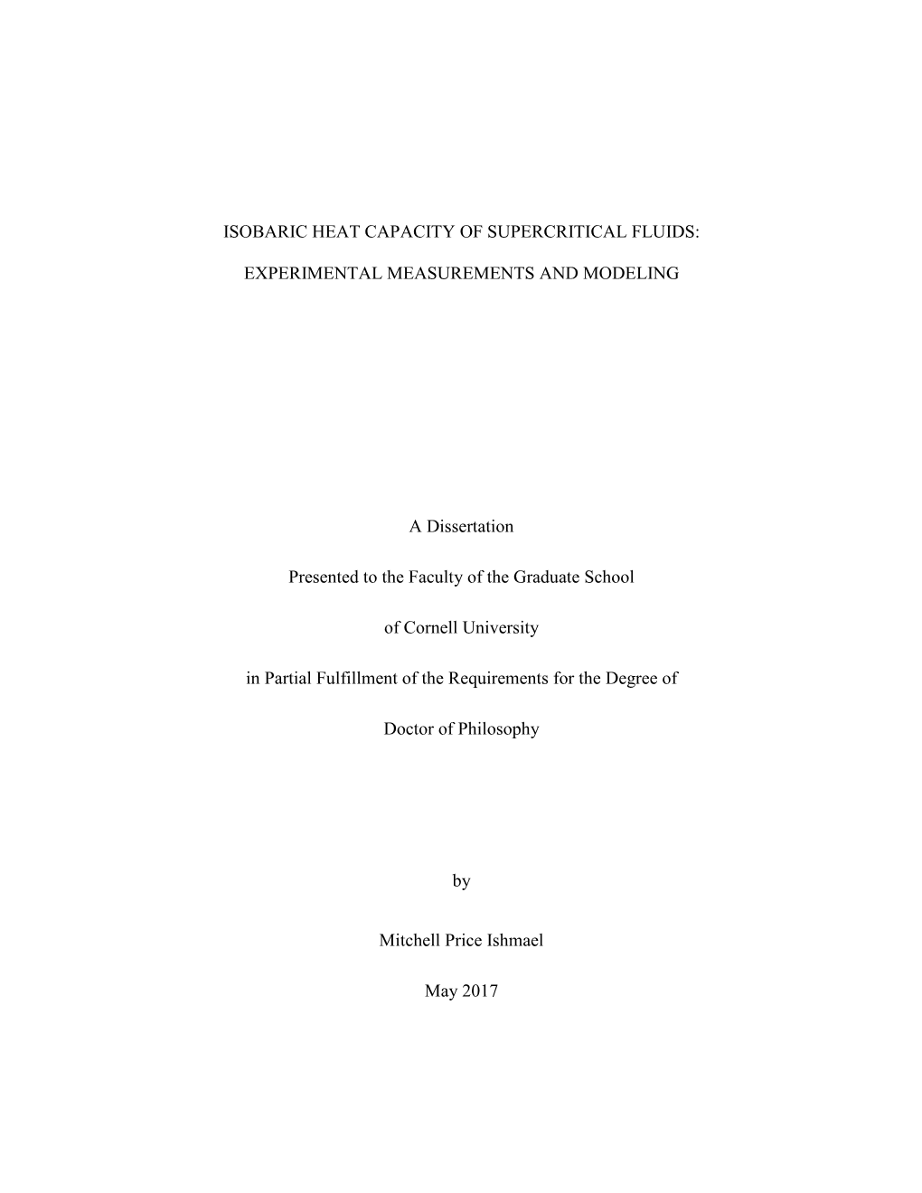 Isobaric Heat Capacity of Supercritical Fluids