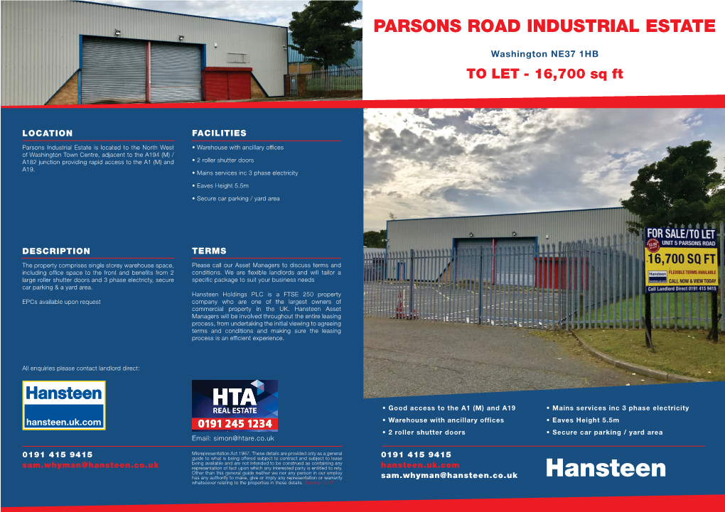 Parsons Road Industrial Estate
