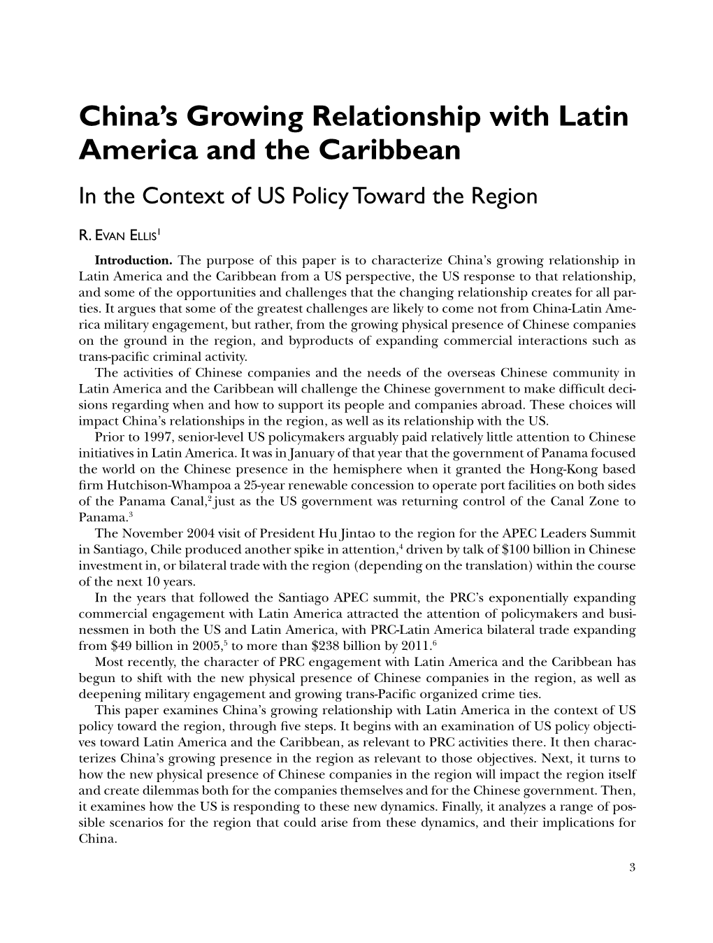 China's Growing Relationship with Latin America and the Caribbean