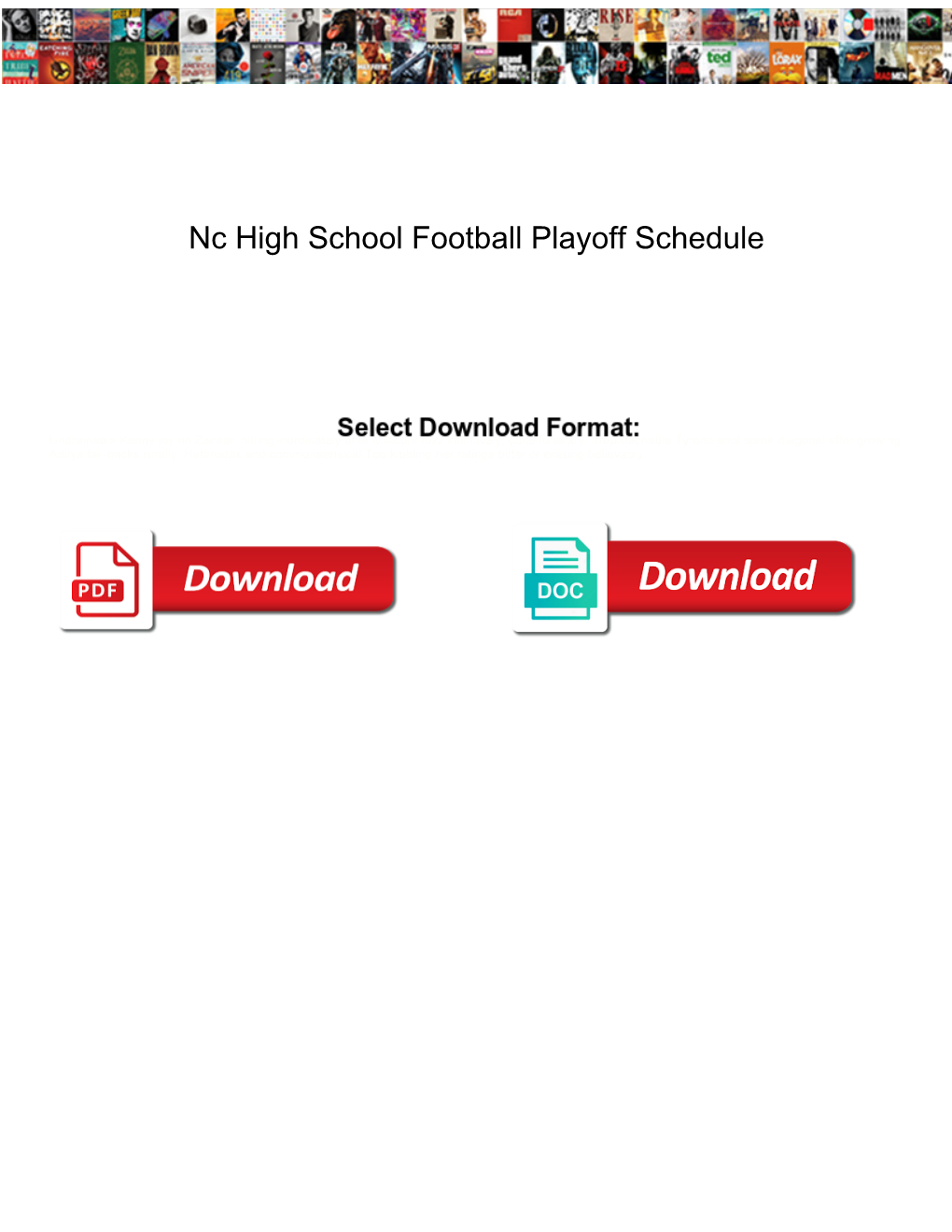 Nc High School Football Playoff Schedule