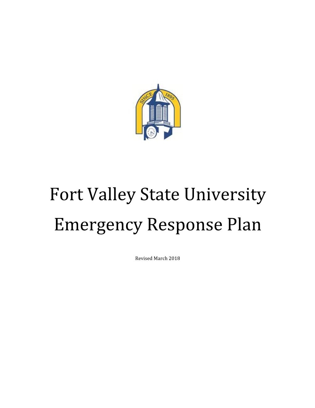 Fort Valley State University Emergency Response Plan