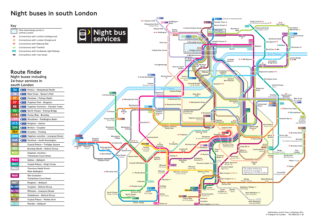 Night Buses in South London