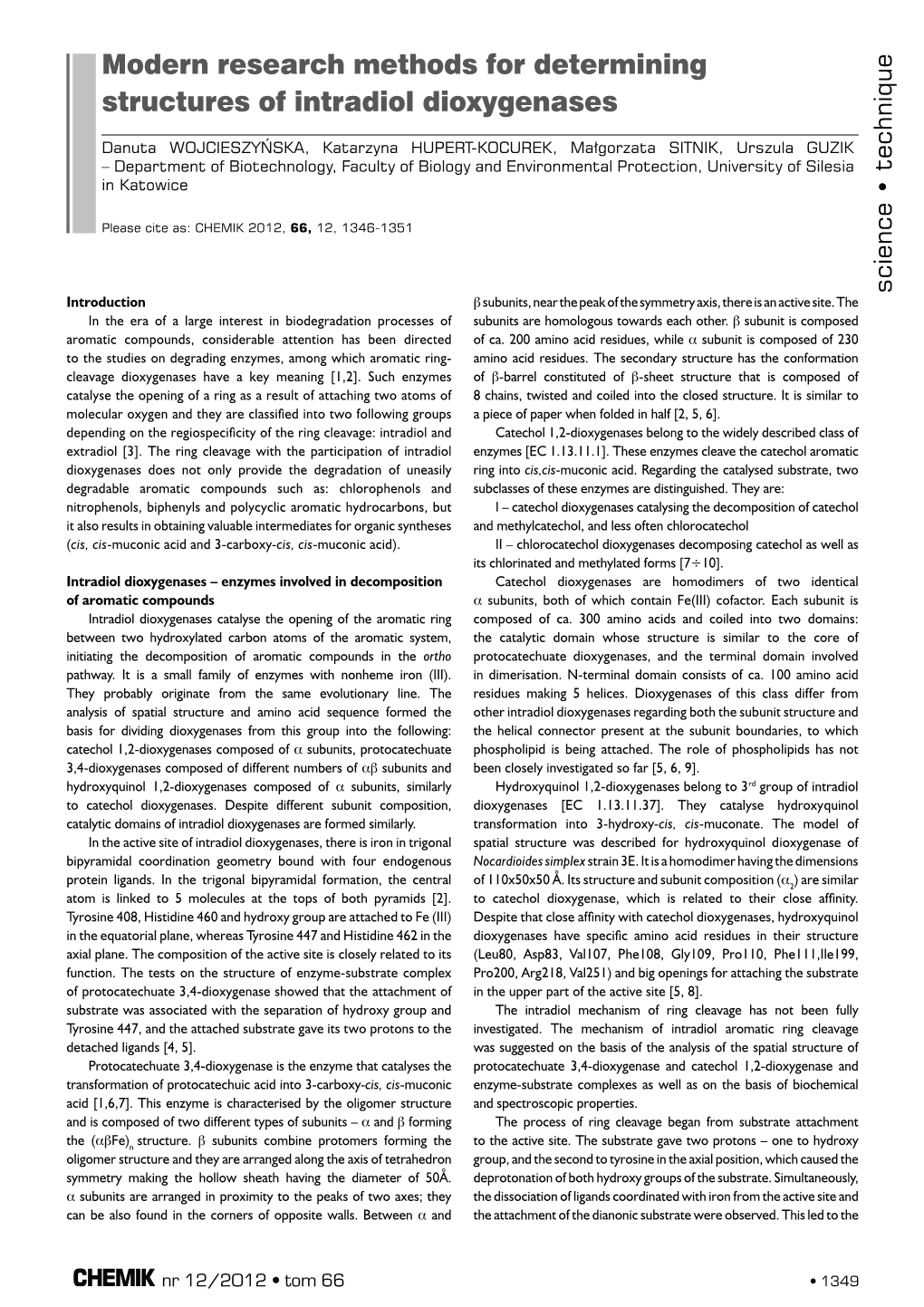 Modern Research Methods for Determining Structures of Intradiol