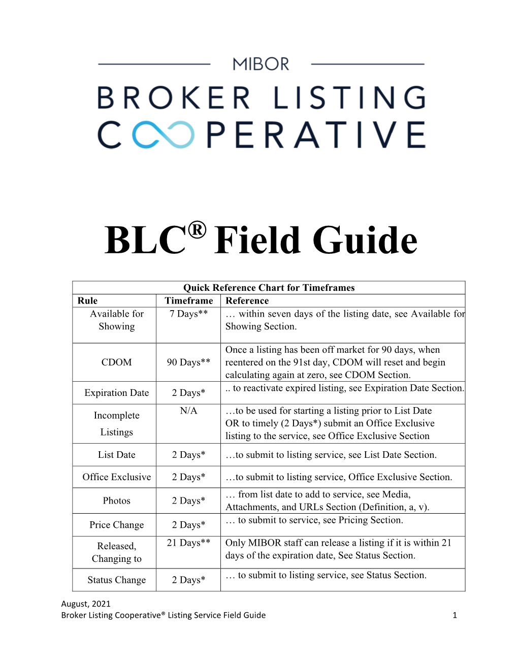 BLC® Field Guide