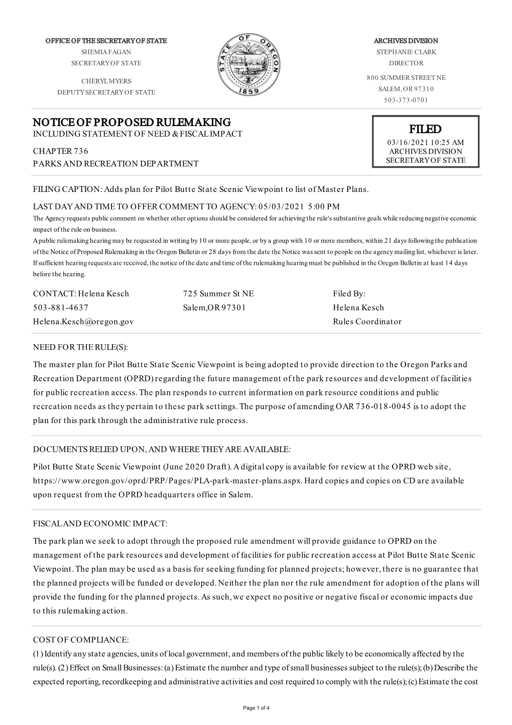 Notice of Proposed Rulemaking