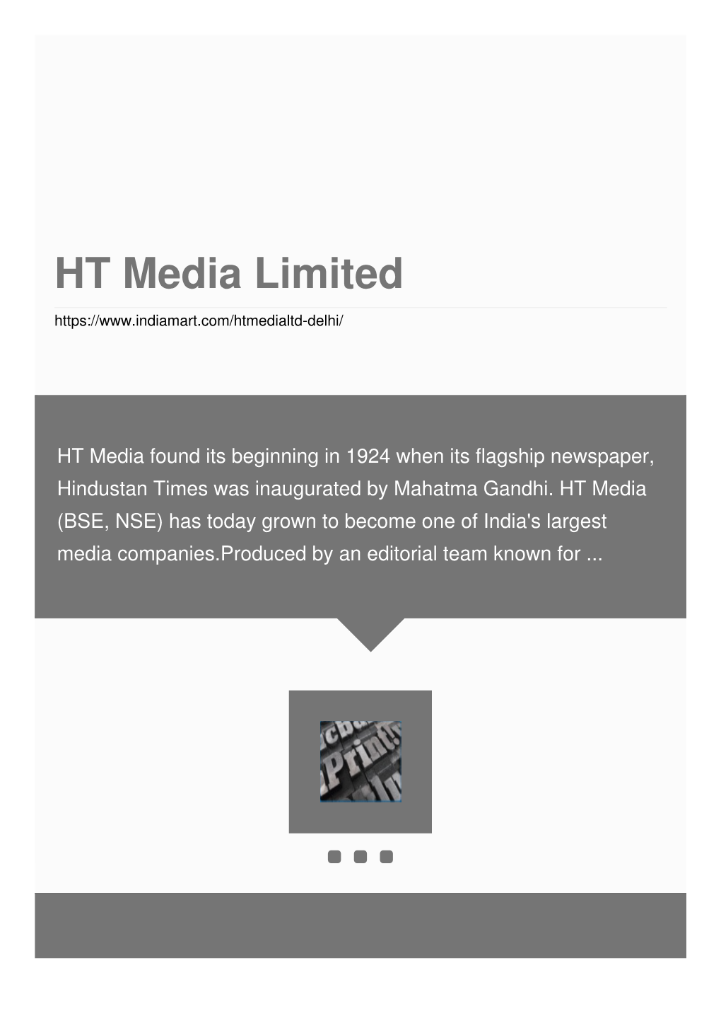 HT Media Limited