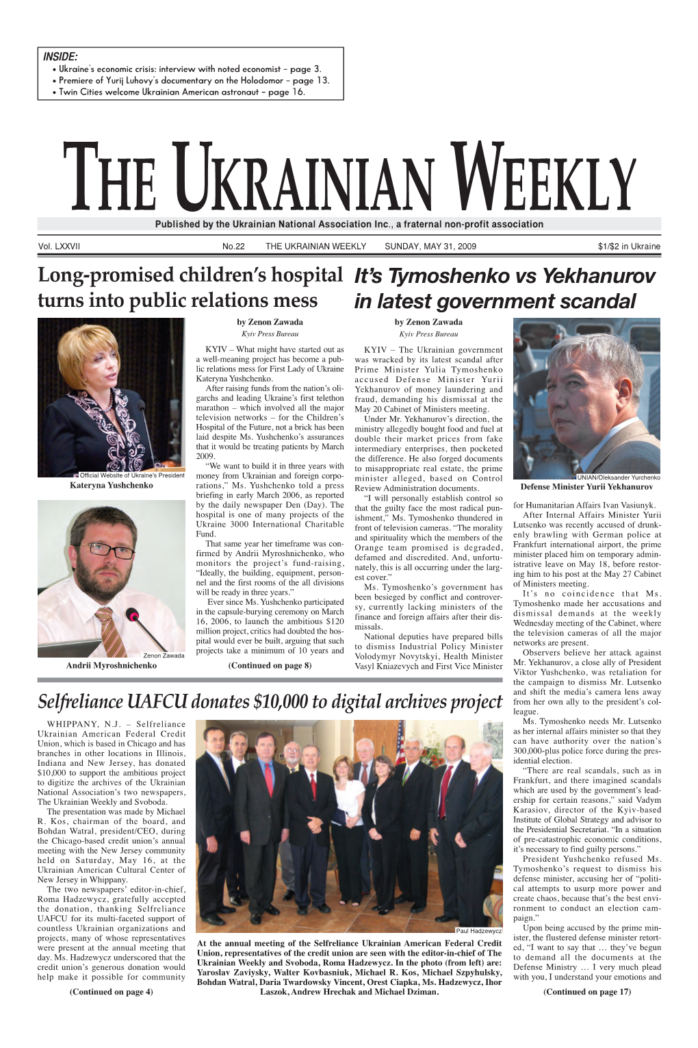 The Ukrainian Weekly 2009, No.22