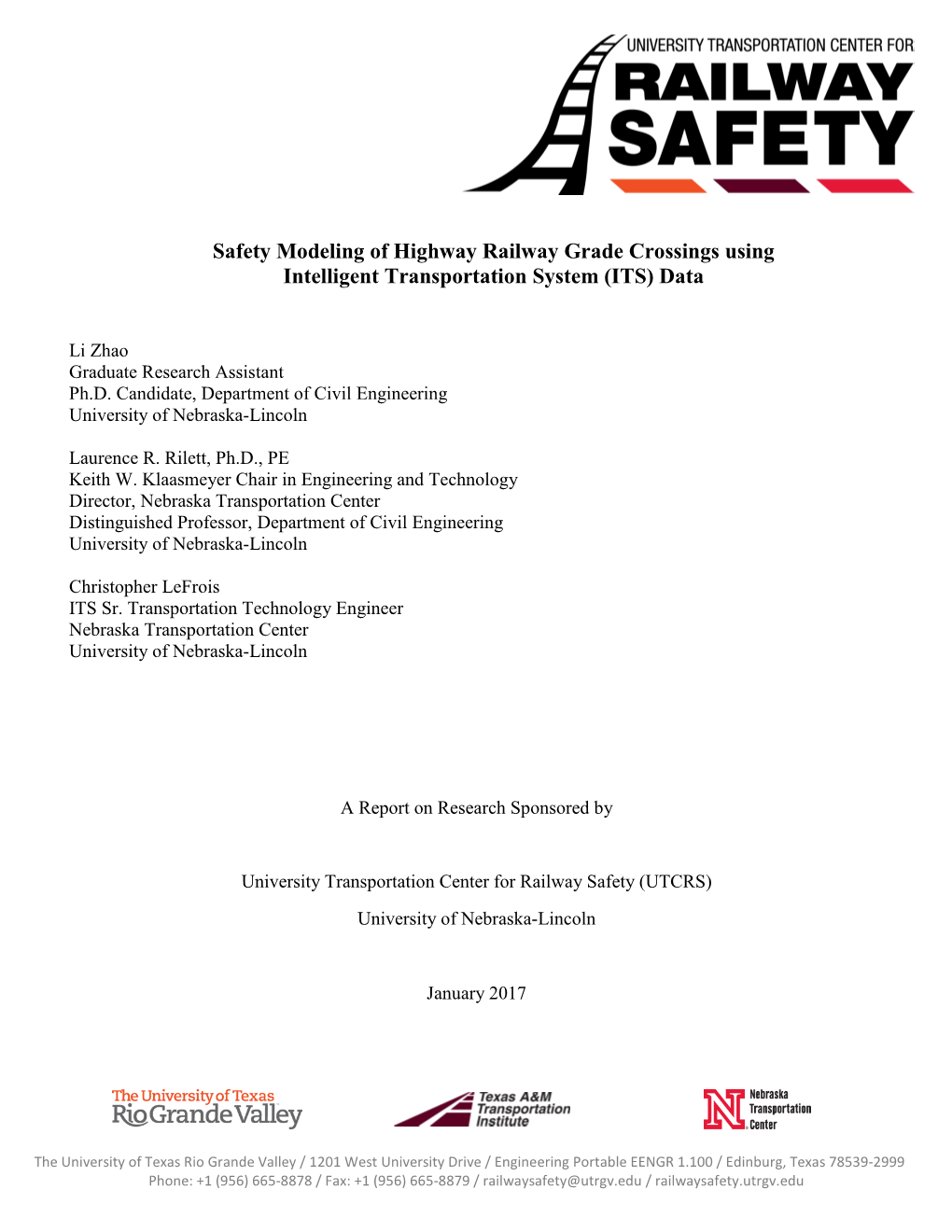 Safety Modeling of Highway Railway Grade Crossings Using Intelligent Transportation System (ITS) Data