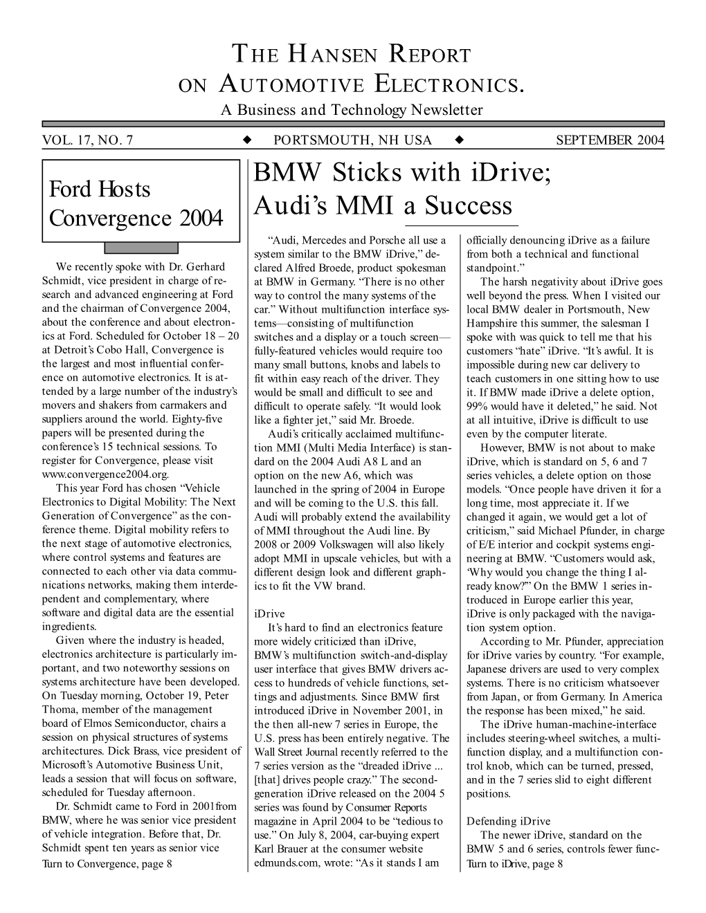 BMW Sticks with Idrive