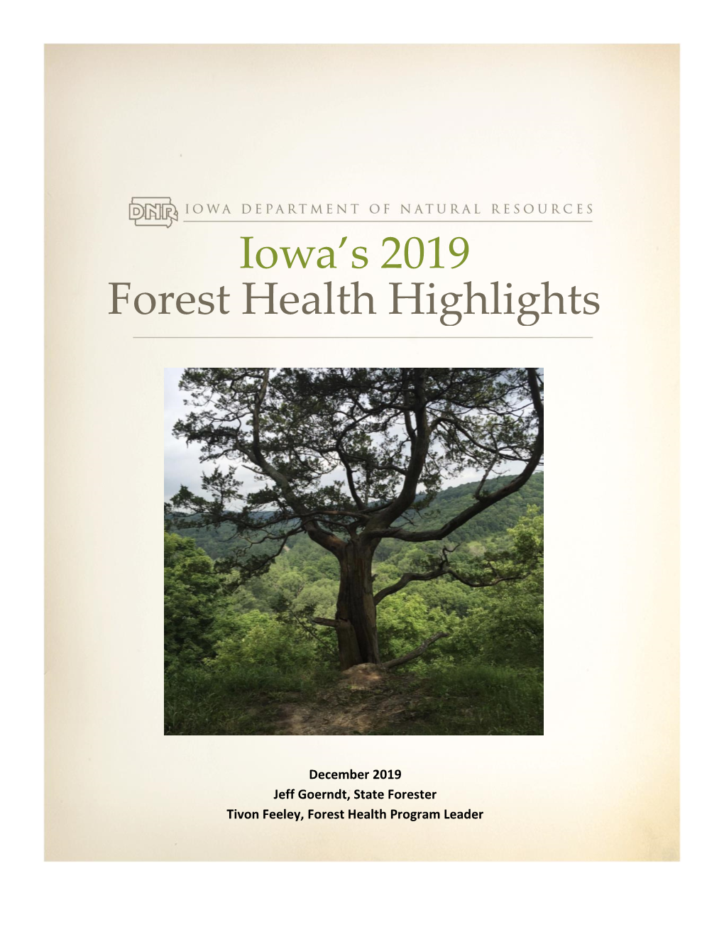 Iowa's Forest Health Highlights 2019