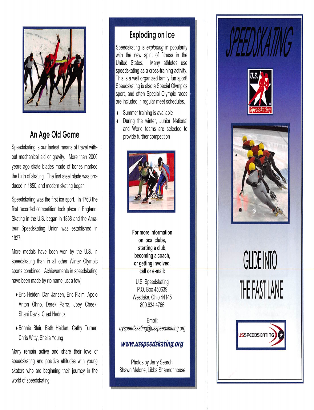 2007 US Speedskating Brochure 2 Fold Color