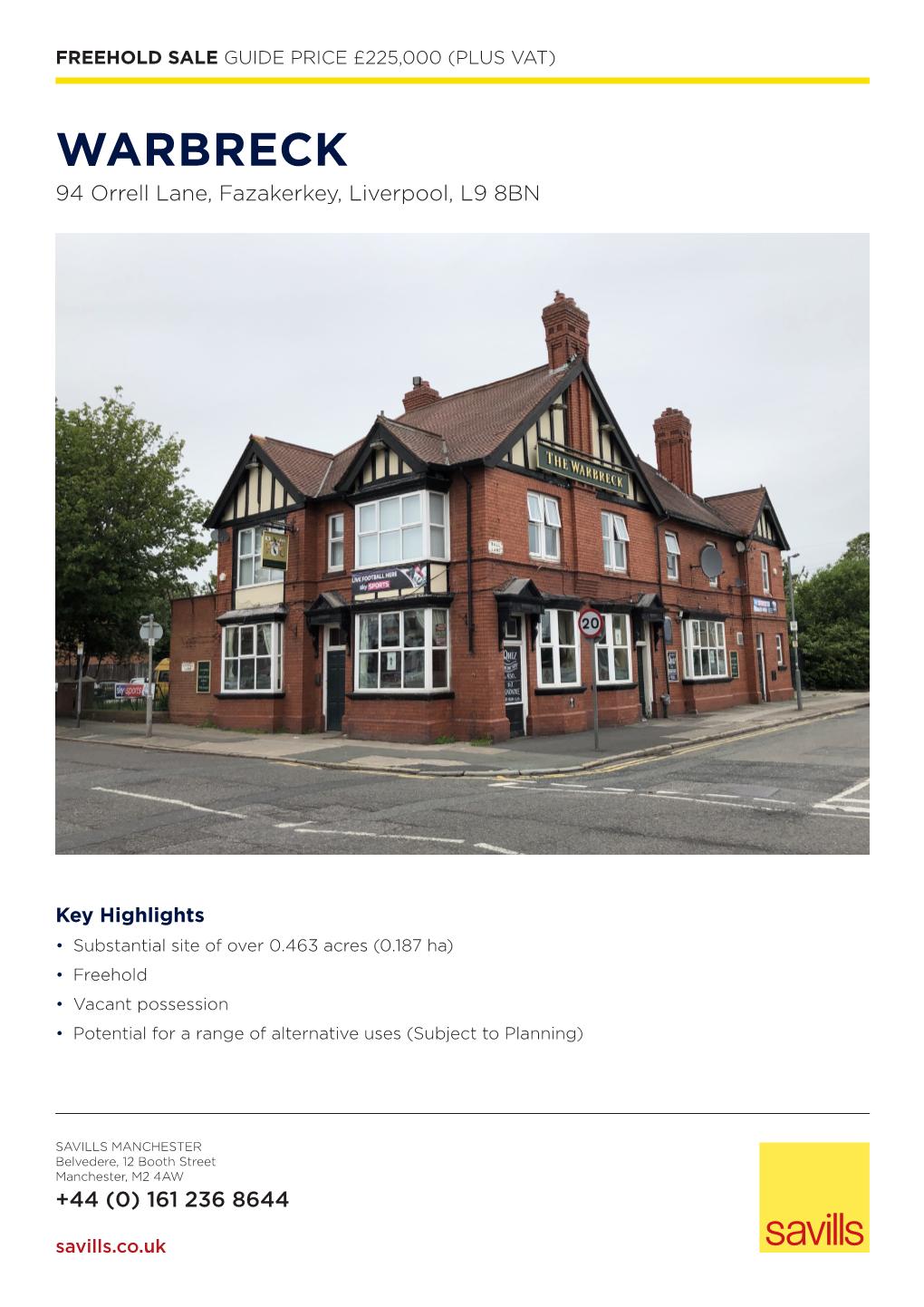 WARBRECK 94 Orrell Lane, Fazakerkey, Liverpool, L9 8BN