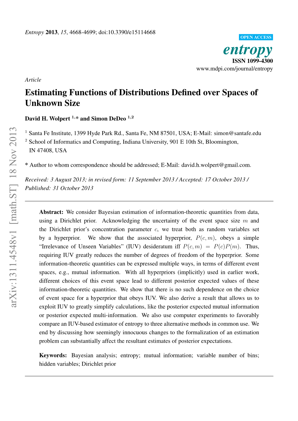 Estimating Functions of Distributions Defined Over Spaces of Unknown