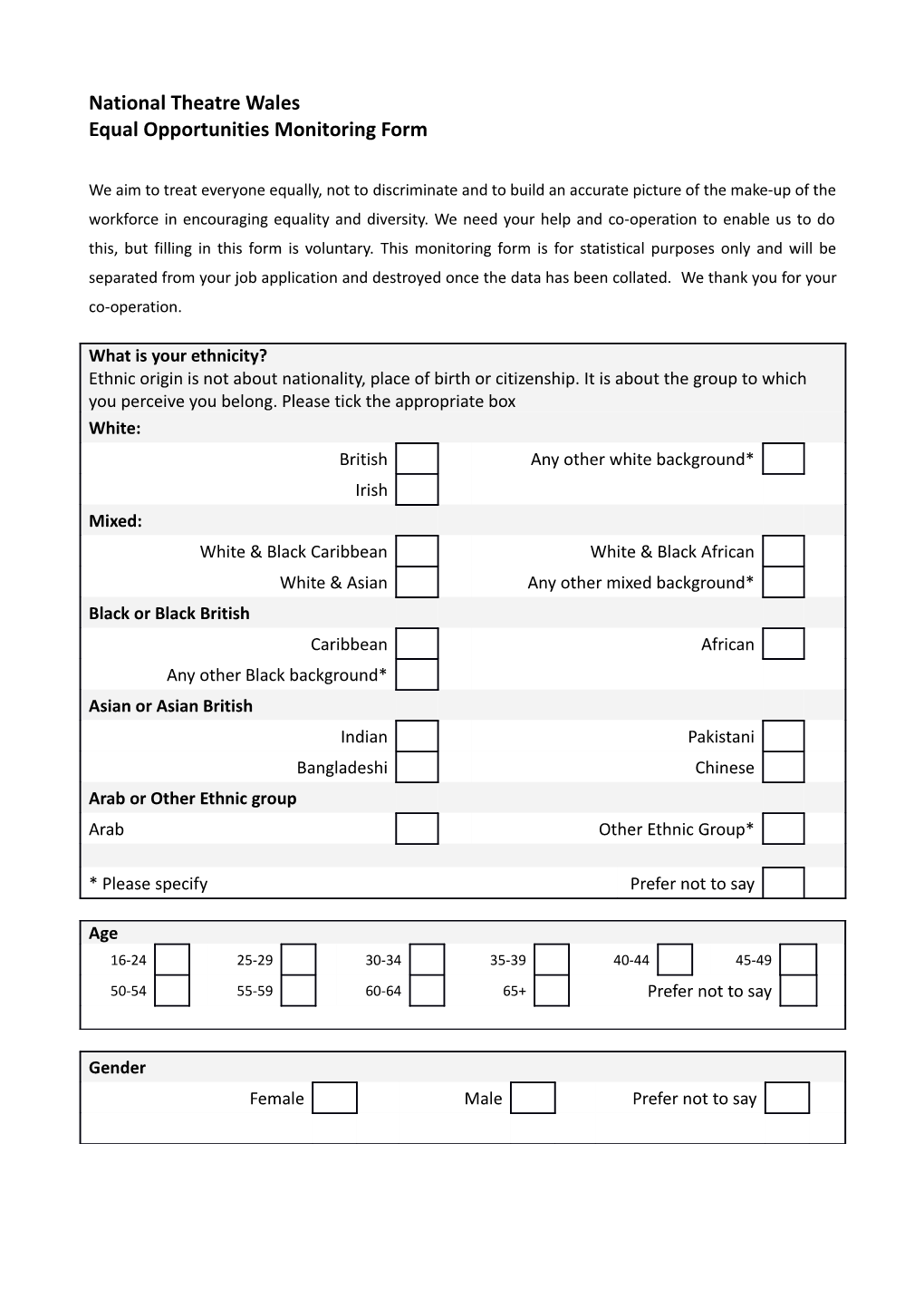 Equal Opportunities Monitoring Form s4