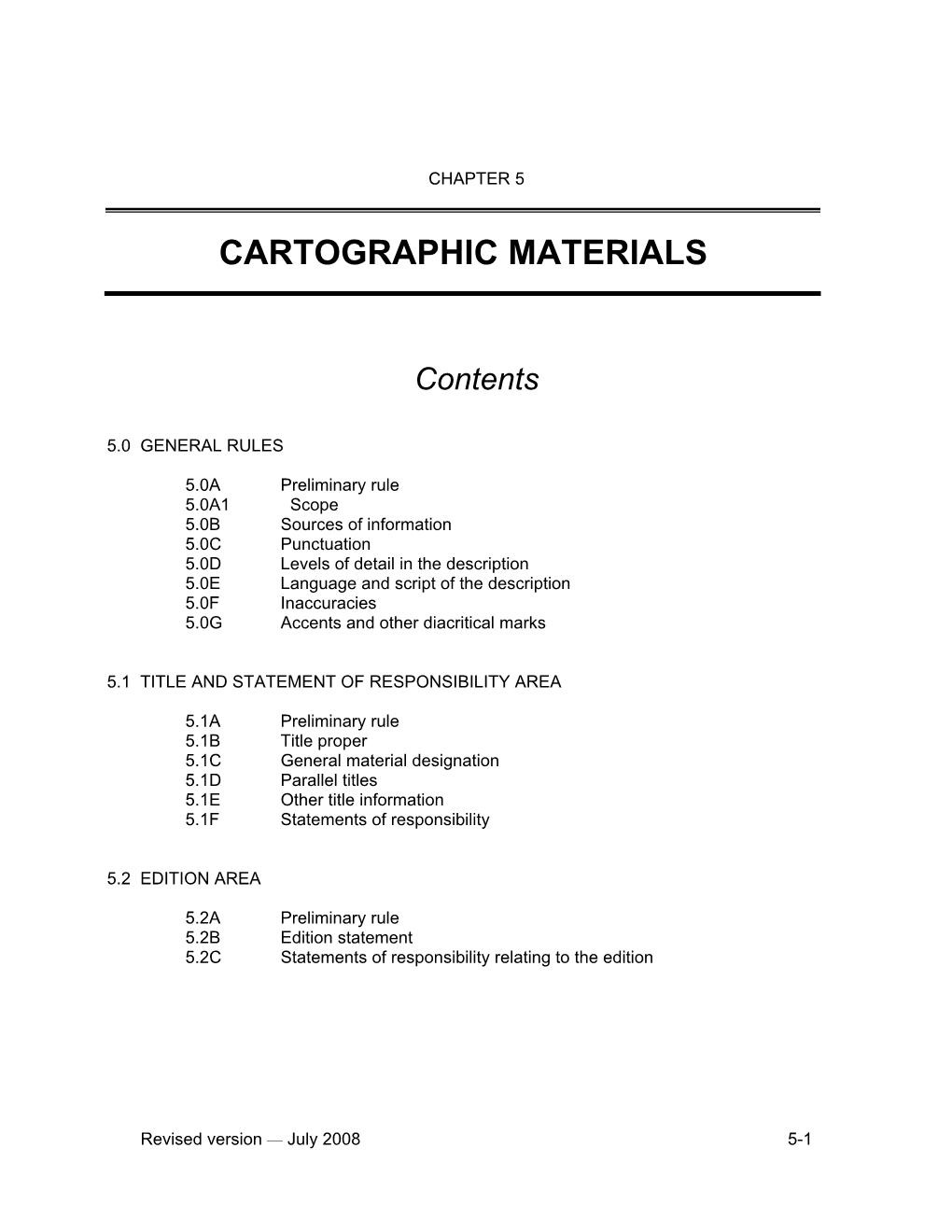 Cartographic Materials